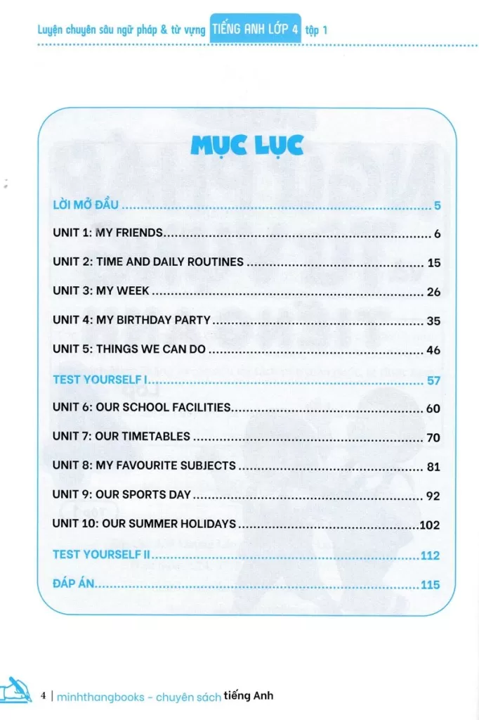 LUYỆN CHUYÊN SÂU NGỮ PHÁP VÀ TỪ VỰNG TIẾNG ANH LỚP 4 - TẬP 1 (Theo SGK Tiếng Anh Global Success)